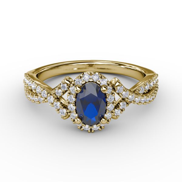 Swirls of Love Sapphire and Diamond Twist Ring Bell Jewelers Murfreesboro, TN