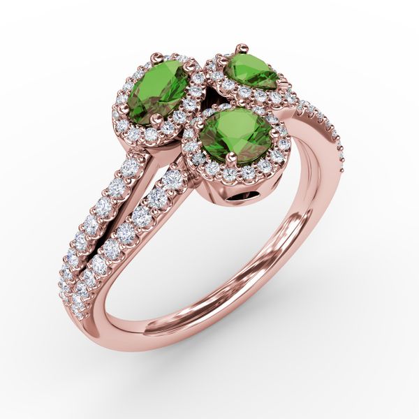 Feel The Elegance Emerald and Diamond Ring Image 2 John Herold Jewelers Randolph, NJ