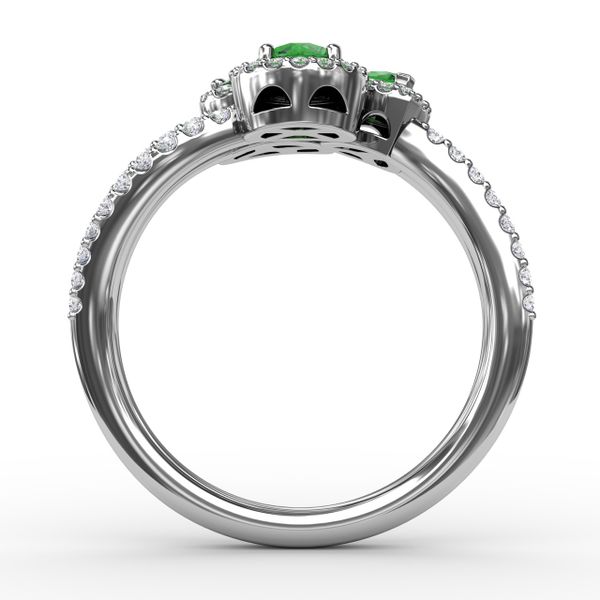 Feel The Elegance Emerald and Diamond Ring  Image 3 D. Geller & Son Jewelers Atlanta, GA