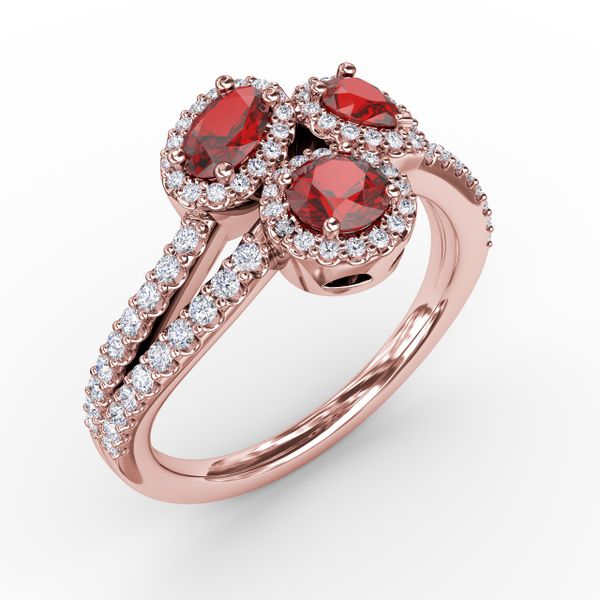 Feel The Elegance Ruby and Diamond Ring  Image 2 The Diamond Center Claremont, CA