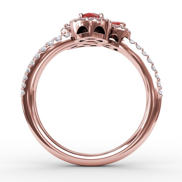 Feel The Elegance Ruby and Diamond Ring  Image 3 Falls Jewelers Concord, NC