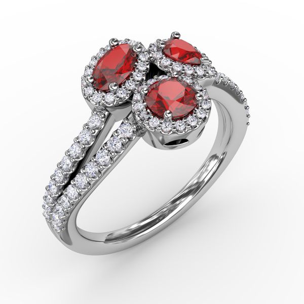 Feel The Elegance Ruby and Diamond Ring  Image 2 Bell Jewelers Murfreesboro, TN