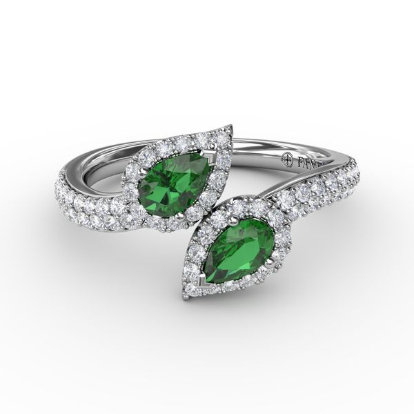 Double The Love Emerald and Diamond Ring  Selman's Jewelers-Gemologist McComb, MS