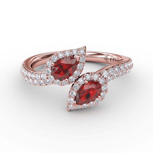 Double The Love Ruby and Diamond Ring  Castle Couture Fine Jewelry Manalapan, NJ