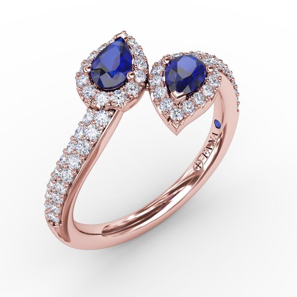 Double The Love Sapphire and Diamond Ring  Image 2 Mesa Jewelers Grand Junction, CO