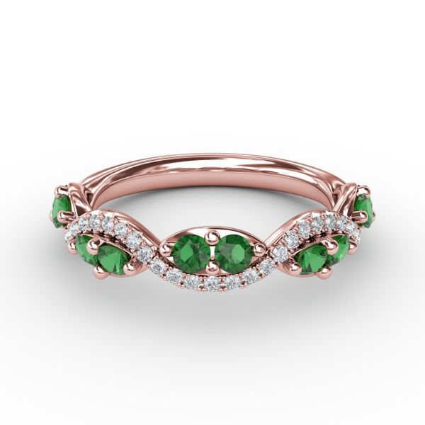 Emerald and Diamond Twist Ring  Bell Jewelers Murfreesboro, TN
