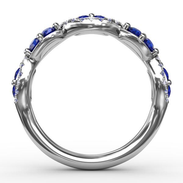 Sapphire and Diamond Twist Ring  Image 3 Lake Oswego Jewelers Lake Oswego, OR
