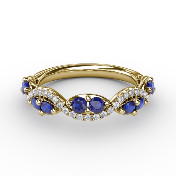 Sapphire and Diamond Twist Ring  Bell Jewelers Murfreesboro, TN