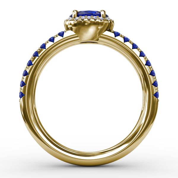 Double Row Oval Sapphire and Diamond Ring Image 3 LeeBrant Jewelry & Watch Co Sandy Springs, GA