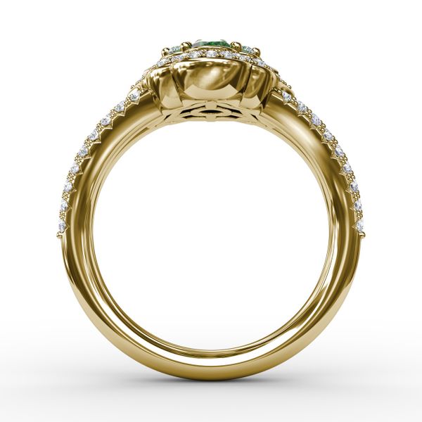 Make A Statement Emerald and Diamond Ring  Image 3 Falls Jewelers Concord, NC