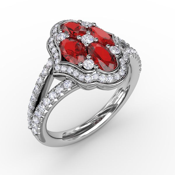 Make A Statement Ruby and Diamond Ring  Image 2 Conti Jewelers Endwell, NY