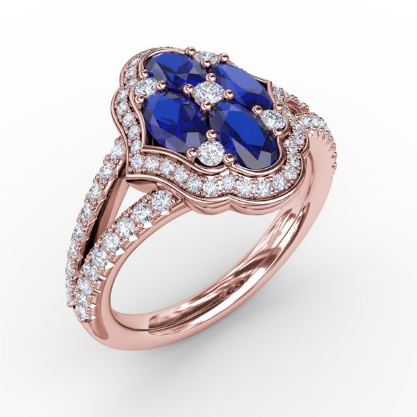Make A Statement Sapphire and Diamond Ring  Image 2 D. Geller & Son Jewelers Atlanta, GA