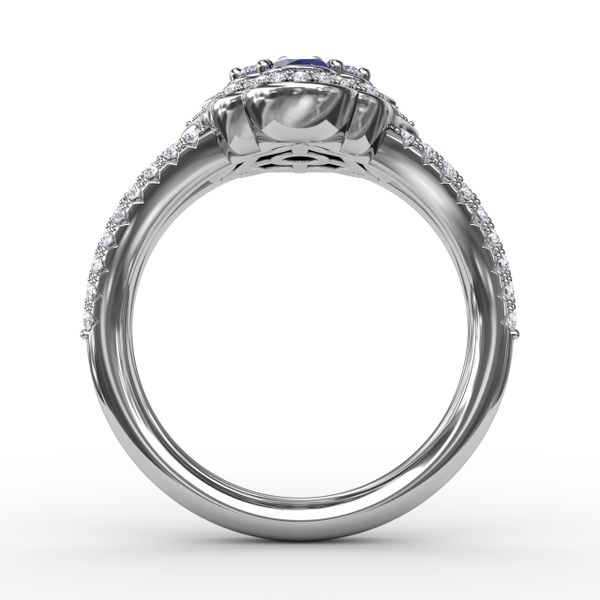 Make A Statement Sapphire and Diamond Ring  Image 3 Falls Jewelers Concord, NC