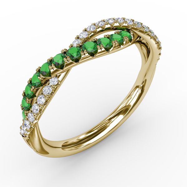 Infinite Love Emerald and Diamond Ring  Image 2 Sanders Diamond Jewelers Pasadena, MD