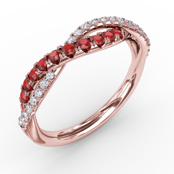 Infinite Love Ruby and Diamond Ring  Image 2 Sanders Diamond Jewelers Pasadena, MD