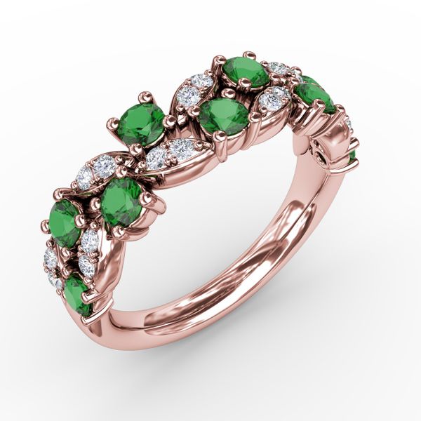 Marquise Emerald and Diamond Ring  Image 2 Perry's Emporium Wilmington, NC