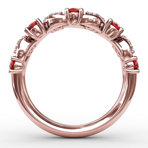 Marquise Ruby and Diamond Ring  Image 3 Sanders Diamond Jewelers Pasadena, MD