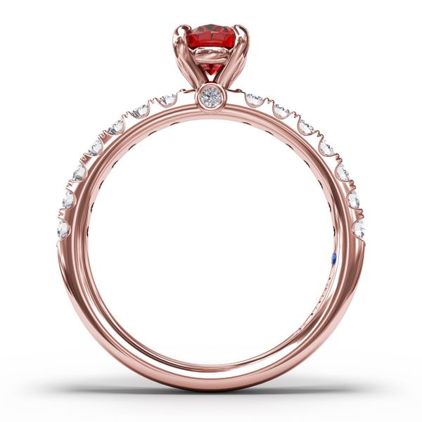 Striking Solitaire Ruby And Diamond Ring  Image 3 LeeBrant Jewelry & Watch Co Sandy Springs, GA