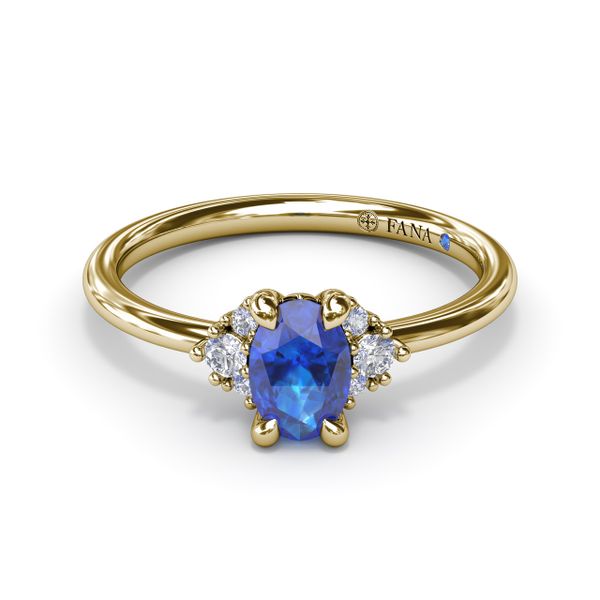 Sapphire and Diamond Cluster Ring Gaines Jewelry Flint, MI