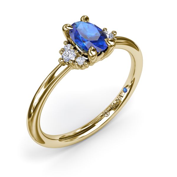 Sapphire and Diamond Cluster Ring Image 2 Parris Jewelers Hattiesburg, MS