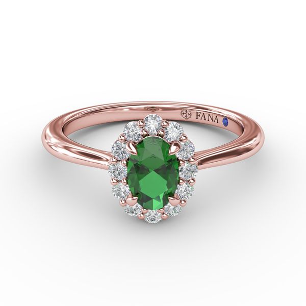 Blooming Halo Emerald and Diamond Ring Reed & Sons Sedalia, MO