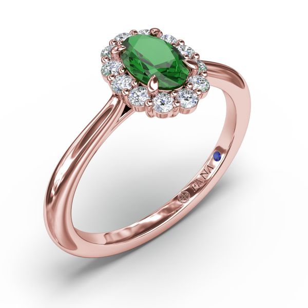 Blooming Halo Emerald and Diamond Ring  Image 2 Castle Couture Fine Jewelry Manalapan, NJ