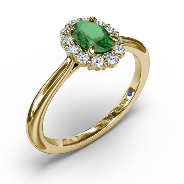 Blooming Halo Emerald and Diamond Ring  Image 2 Gaines Jewelry Flint, MI