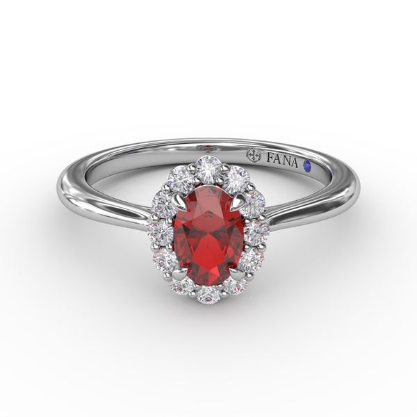 Blooming Halo Ruby and Diamond Ring  Parris Jewelers Hattiesburg, MS