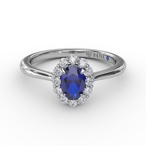 Blooming Halo Sapphire and Diamond Ring  Harris Jeweler Troy, OH