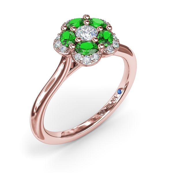 Floral Emerald and Diamond Ring Image 2 LeeBrant Jewelry & Watch Co Sandy Springs, GA