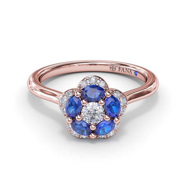 Floral Sapphire and Diamond Ring S. Lennon & Co Jewelers New Hartford, NY