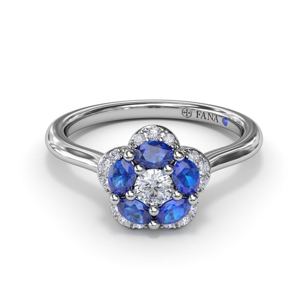 Floral Sapphire and Diamond Ring Graham Jewelers Wayzata, MN