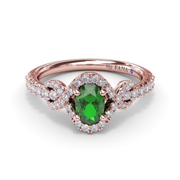 Love Knot Emerald and Diamond Ring The Diamond Center Claremont, CA