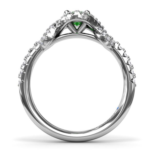 Love Knot Emerald and Diamond Ring Image 3 The Diamond Center Claremont, CA