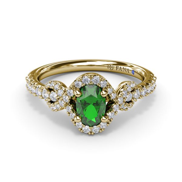 Love Knot Emerald and Diamond Ring S. Lennon & Co Jewelers New Hartford, NY