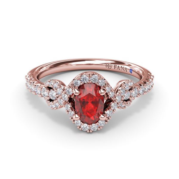 Love Knot Ruby and Diamond Ring Mesa Jewelers Grand Junction, CO
