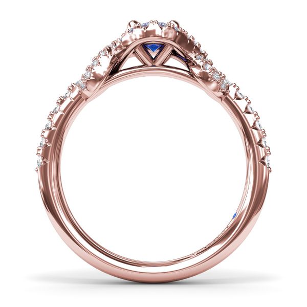 Love Knot Sapphire and Diamond Ring Image 3 Parris Jewelers Hattiesburg, MS