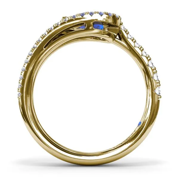 Fana Sapphire and Diamond Wrap Ring R1901S-14kt-Yellow Quest