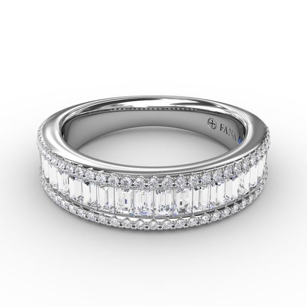 Triple-Row Baguette Diamond Band Image 2 Shannon Jewelers Spring, TX