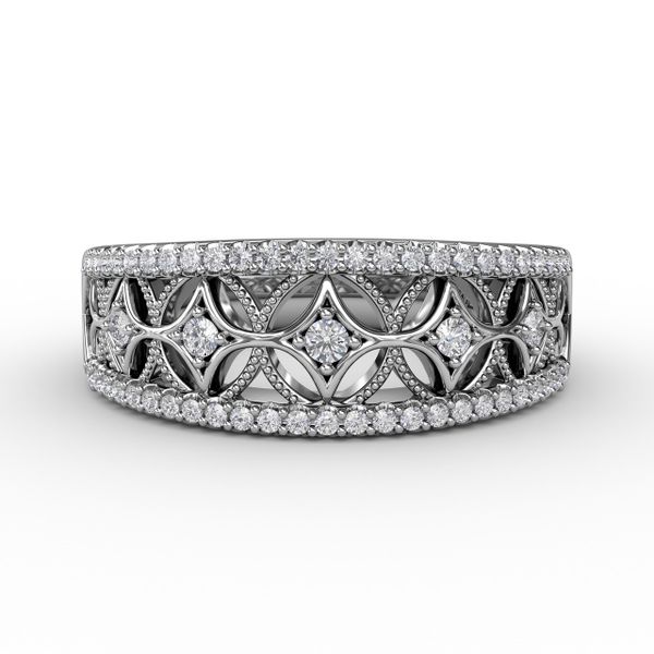 Gatsby Pave Band Image 2 Castle Couture Fine Jewelry Manalapan, NJ