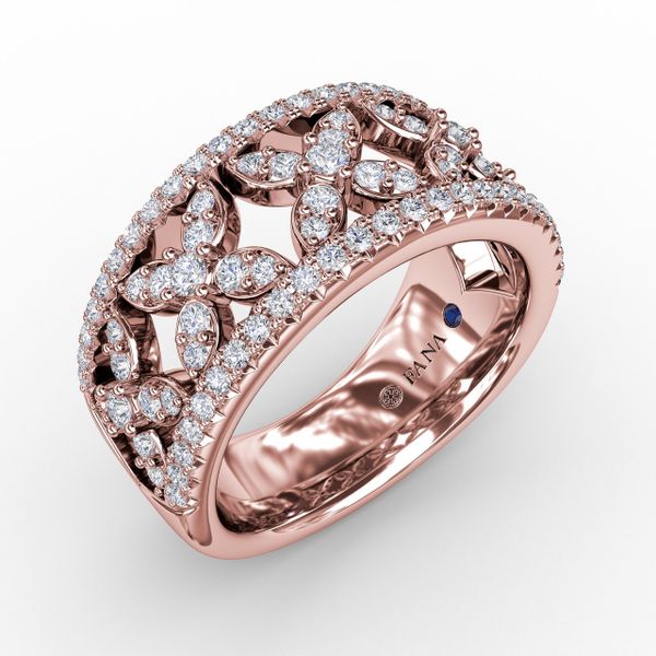 Floral Diamond Band Castle Couture Fine Jewelry Manalapan, NJ