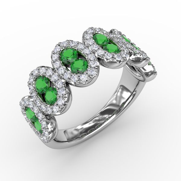Think Like A Queen Emerald and Diamond Ring Image 2 Castle Couture Fine Jewelry Manalapan, NJ