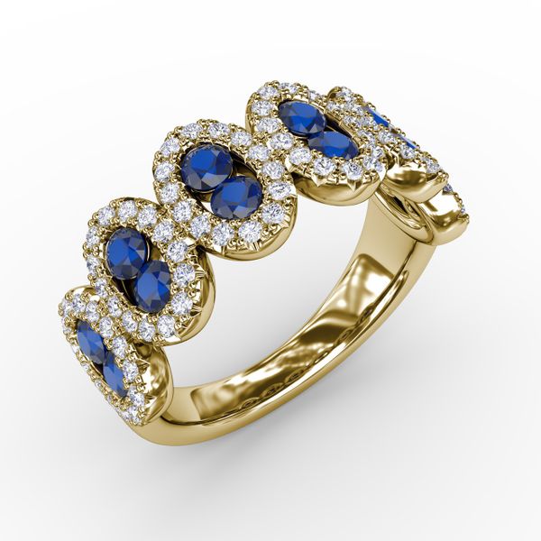 Think Like A Queen Sapphire and Diamond Ring Image 2 Sanders Diamond Jewelers Pasadena, MD