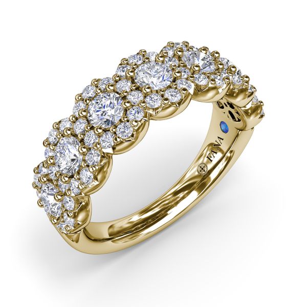 Floral Round Diamond Band  Image 2 Castle Couture Fine Jewelry Manalapan, NJ