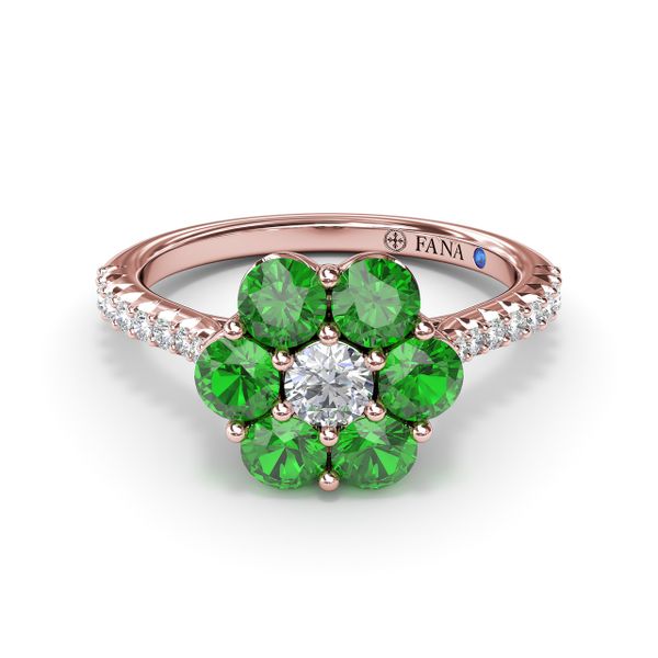 Blossoming Emerald And Diamond Ring  S. Lennon & Co Jewelers New Hartford, NY