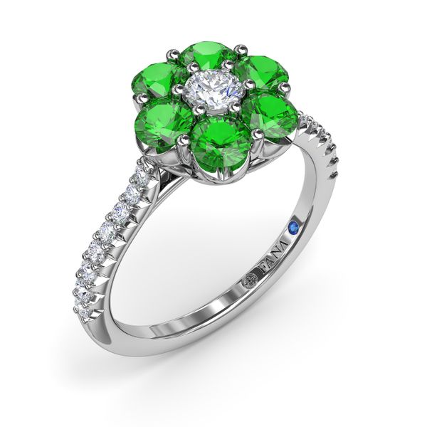 Blossoming Emerald And Diamond Ring  Image 2 Castle Couture Fine Jewelry Manalapan, NJ