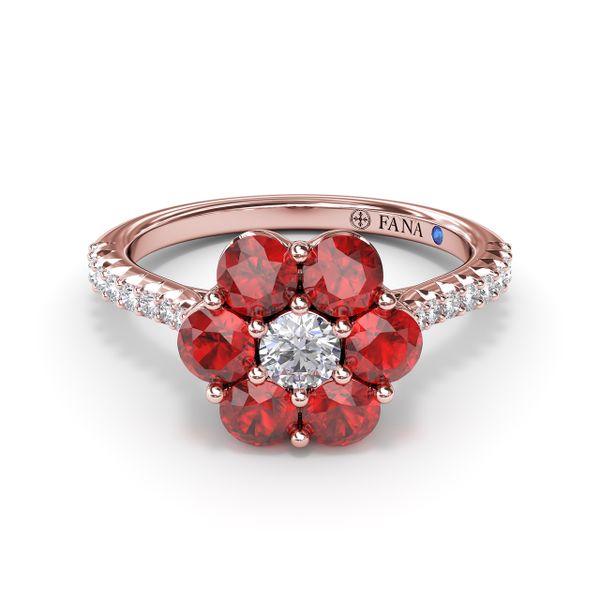 Blossoming Rudy And Diamond Ring LeeBrant Jewelry & Watch Co Sandy Springs, GA