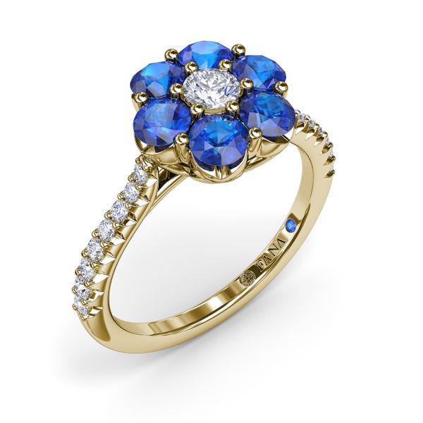 Blossoming Sapphire And Diamond Ring  Image 2 Cornell's Jewelers Rochester, NY