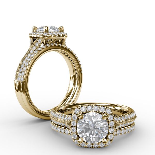 Cushion Halo Engagement Ring  Image 4 Graham Jewelers Wayzata, MN