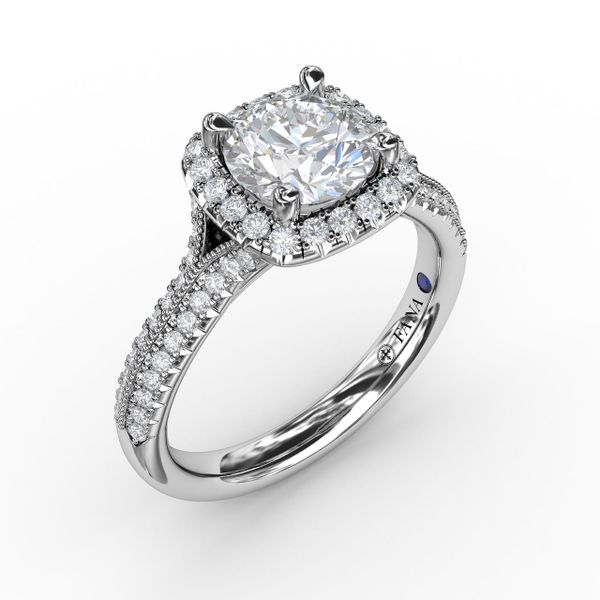 Cushion Halo Engagement Ring  S. Lennon & Co Jewelers New Hartford, NY